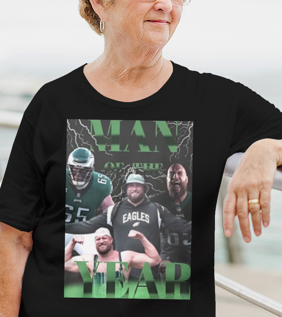 Man Of The Year Eagles Lane Johnson Player T-Shirt