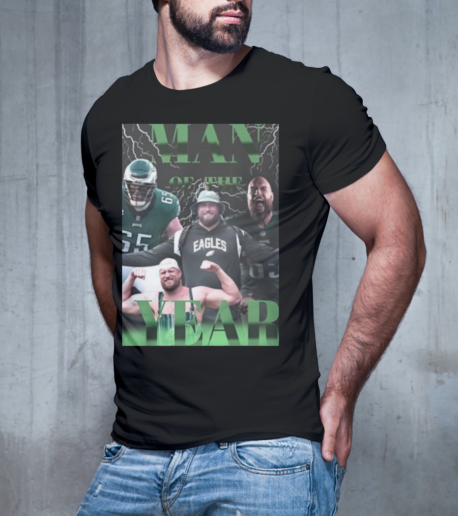 Man Of The Year Eagles Lane Johnson Player T-Shirt