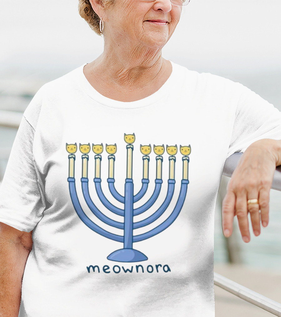 Meownora Cat Menorah Candleholder T-Shirt
