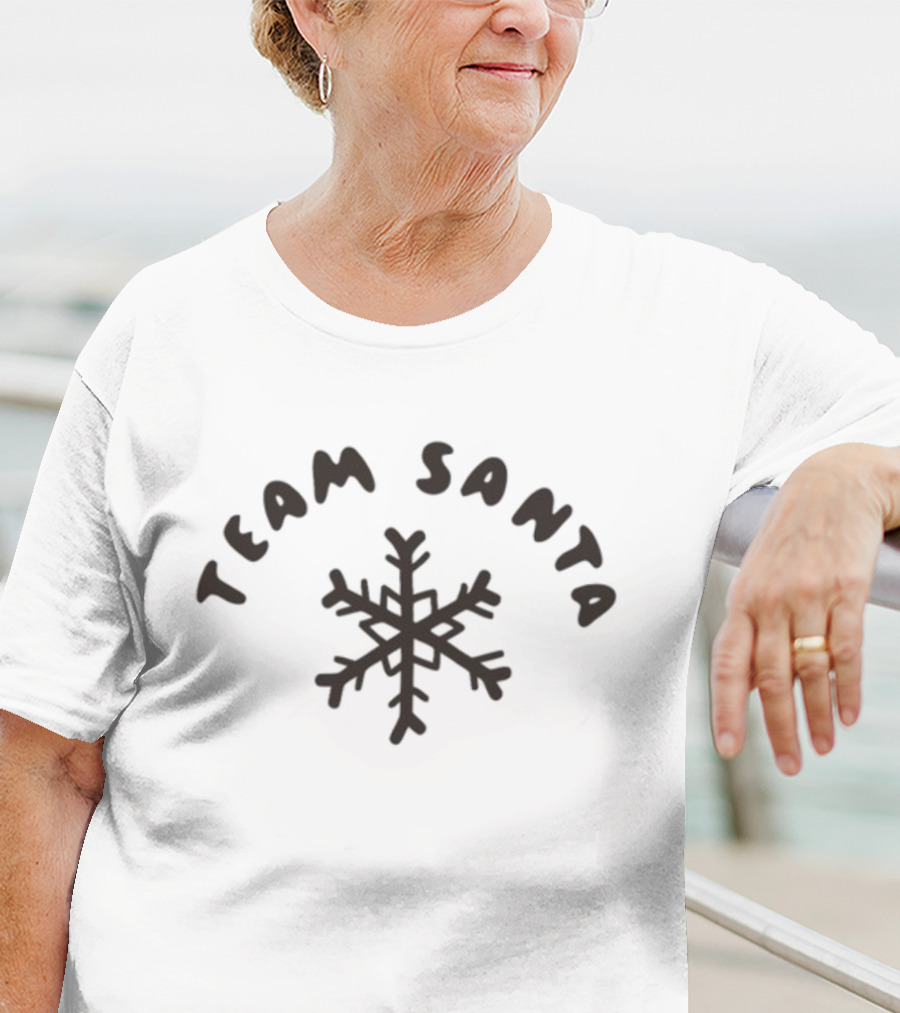 Team Santa Snowflake Christmas T-Shirt