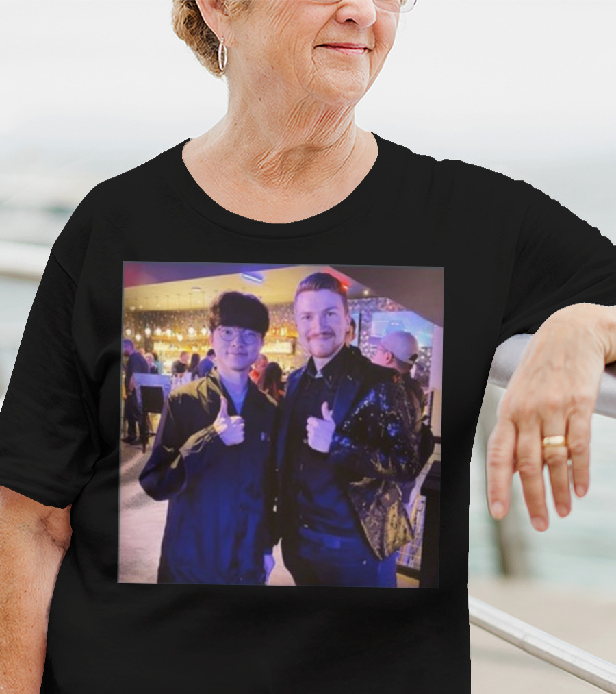 Fabian Mallant With Faker Thumbs Up Photo T-Shirt