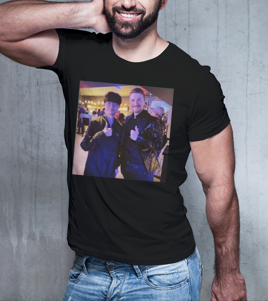 Fabian Mallant With Faker Thumbs Up Photo T-Shirt