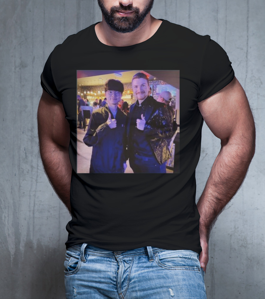 Fabian Mallant With Faker Thumbs Up Photo T-Shirt