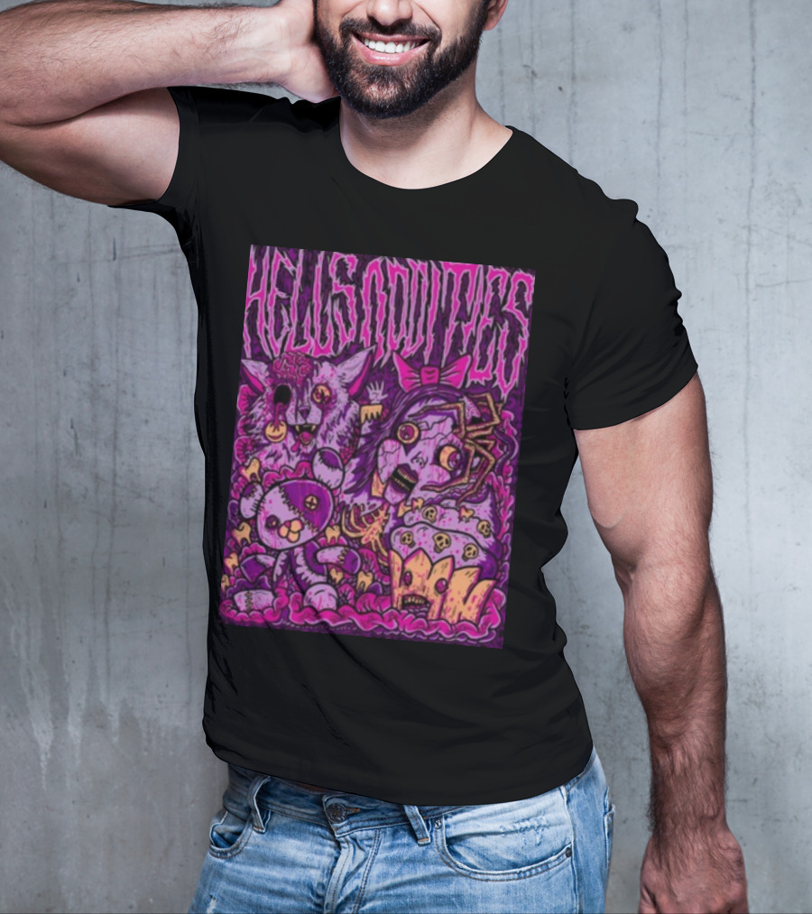 Hells Oddities Creepy Doll Zombie Cupcake Cat Monster Bits N' Pieces T-Shirt