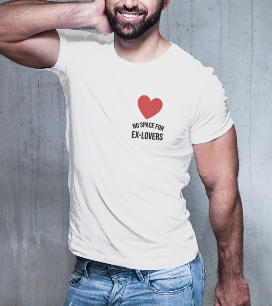 No Space For Ex Lovers Red Heart T-Shirt