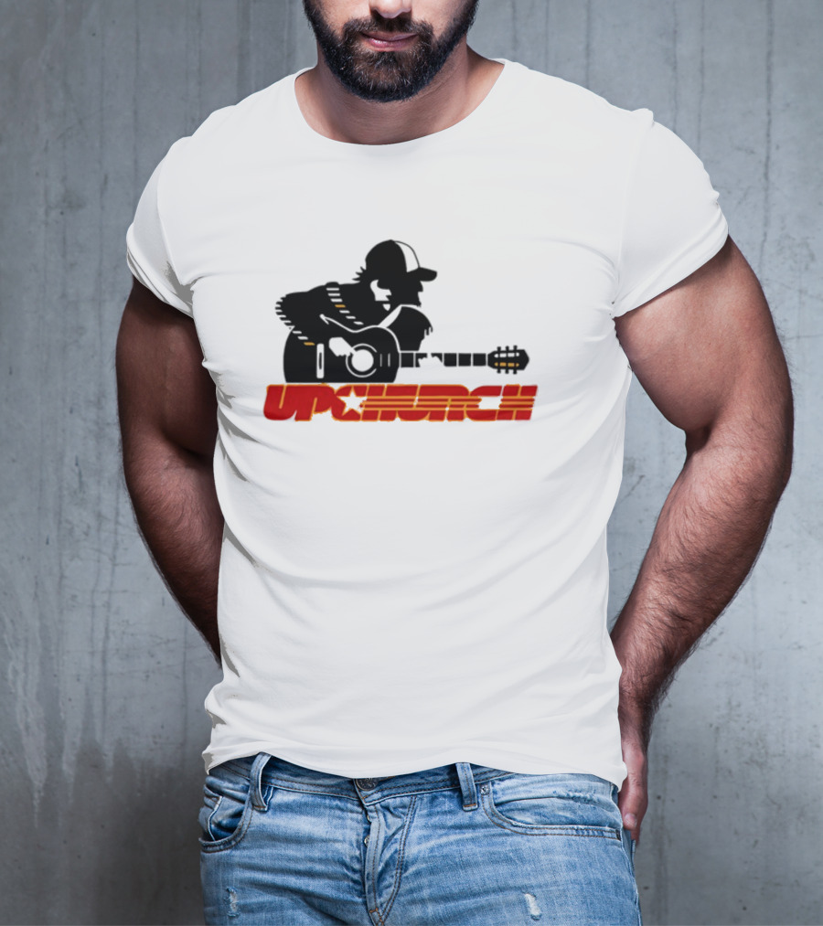 Upchurch Yellow Black Red Silhouette Guitar Player T-Shirt