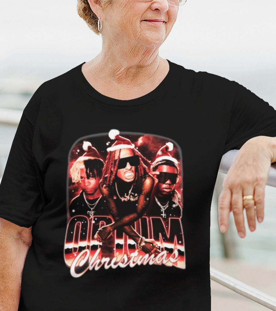 Opium Christmas Santa Hat Rap Trio T-Shirt