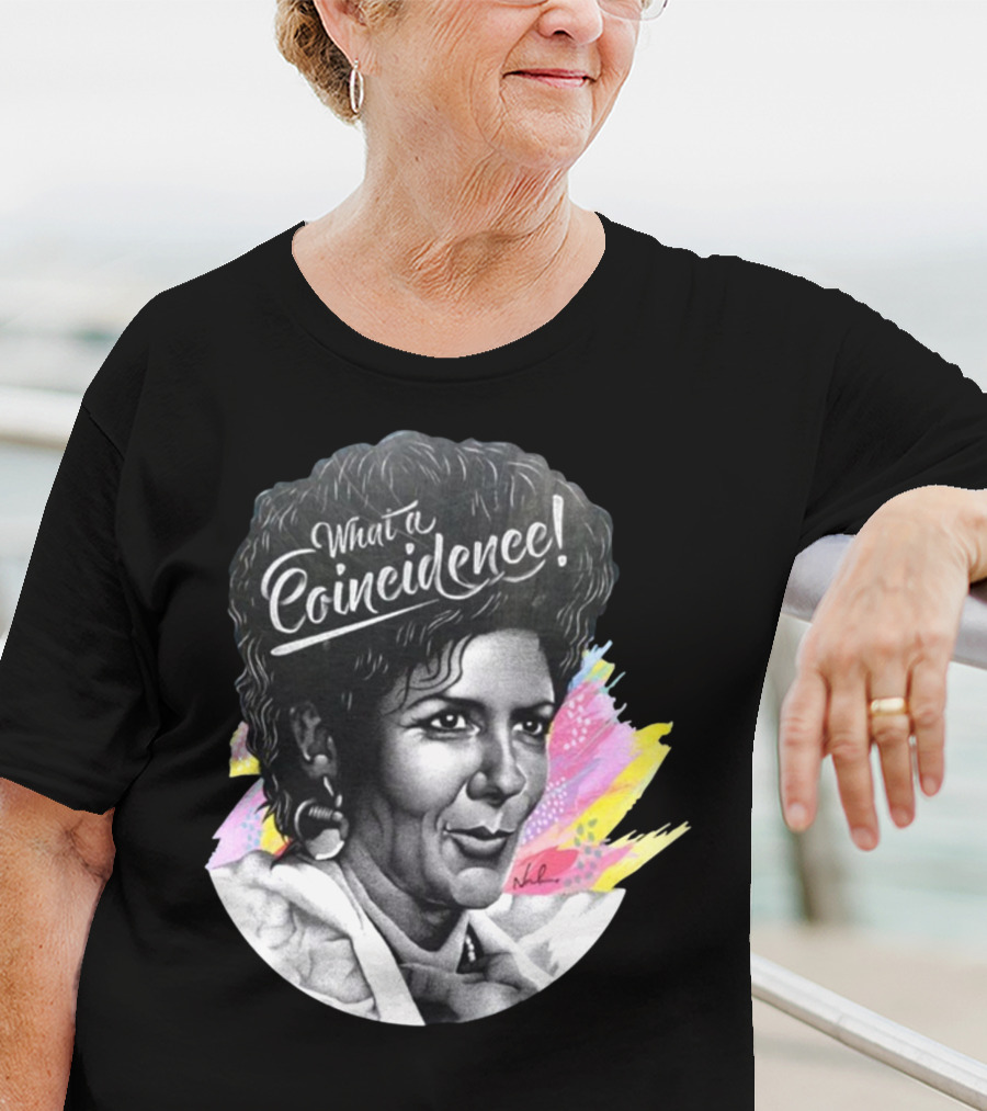 What A Coincidence Portrait With Colorful Background T-Shirt