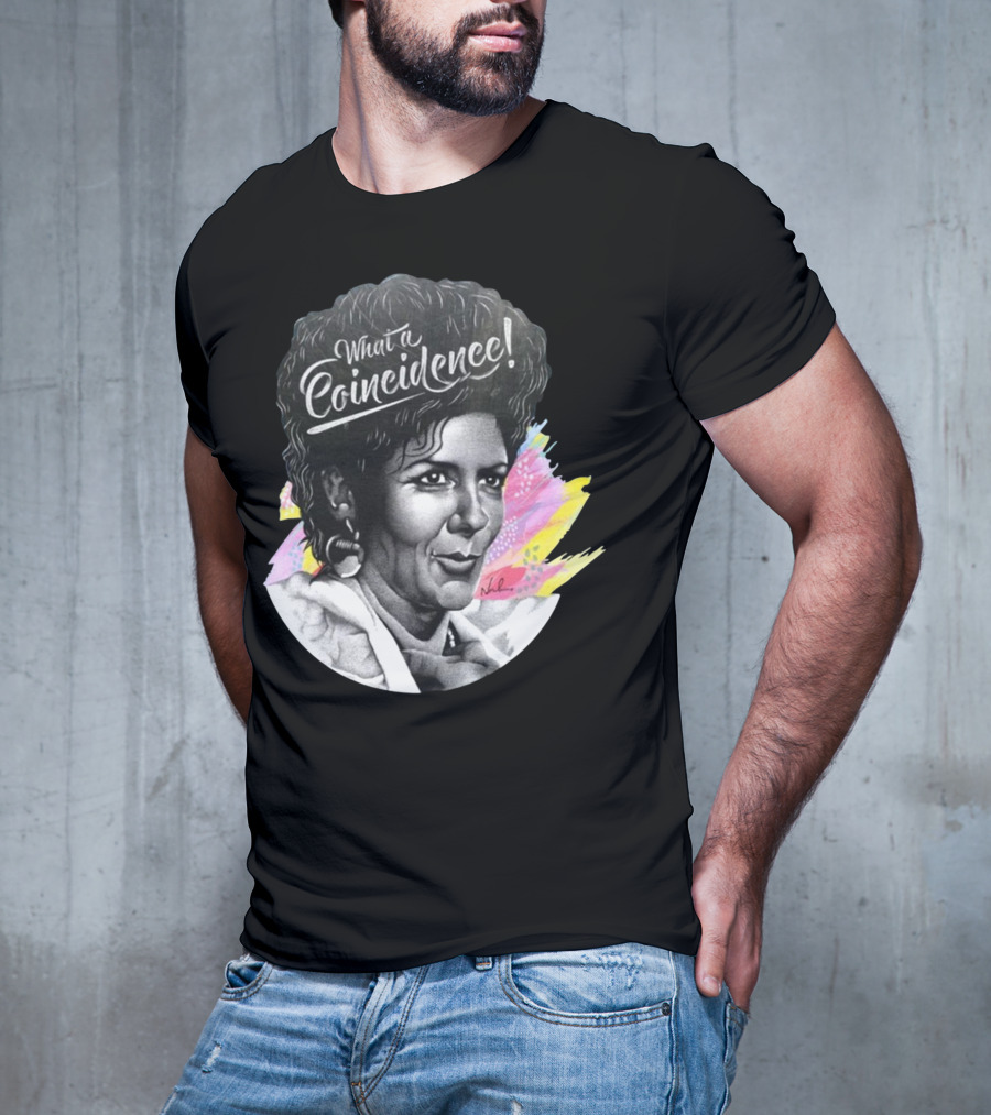 What A Coincidence Portrait With Colorful Background T-Shirt