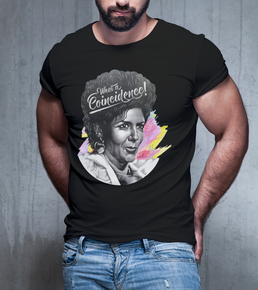 What A Coincidence Portrait With Colorful Background T-Shirt