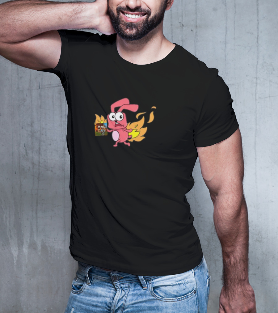 Idgafos Fired-Up Dillon Francis Rabbit Cartoon T-Shirt