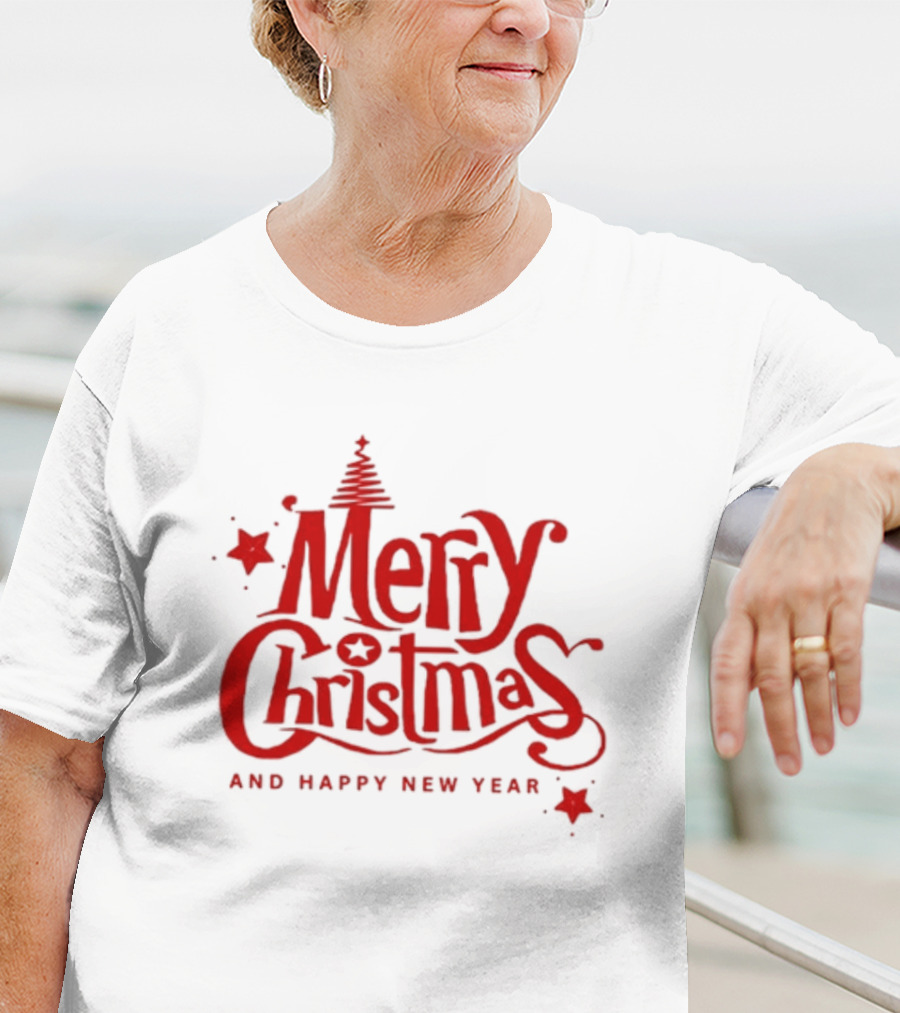 Merry Christmas And Happy New Year Tree Star T-Shirt