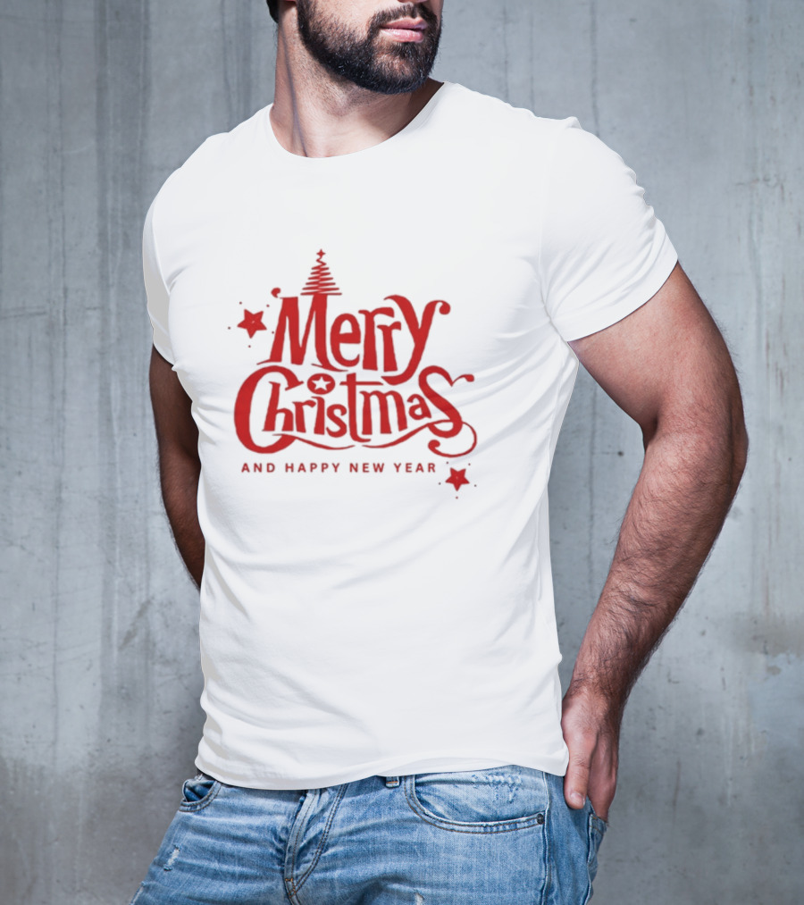 Merry Christmas And Happy New Year Tree Star T-Shirt