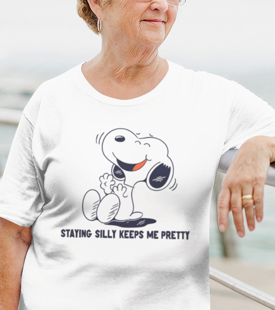 Snoopy Staying Silly Keeps Me Pretty T-Shirt