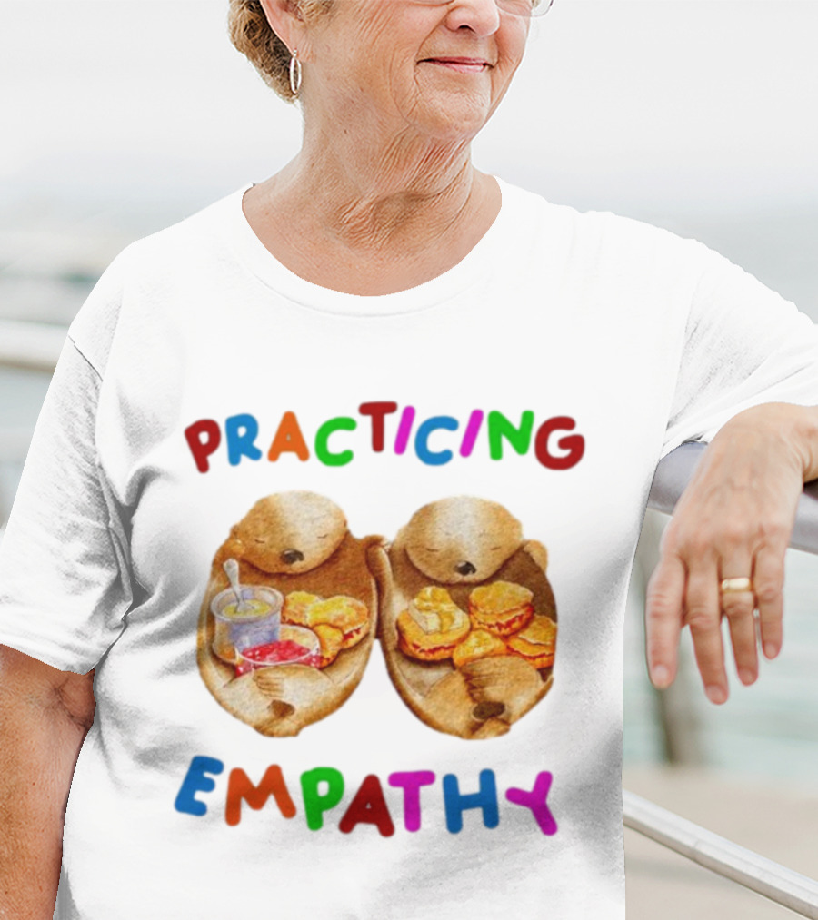 Practicing Empathy Otters Sharing Food T-Shirt