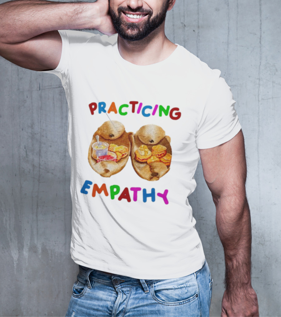 Practicing Empathy Otters Sharing Food T-Shirt