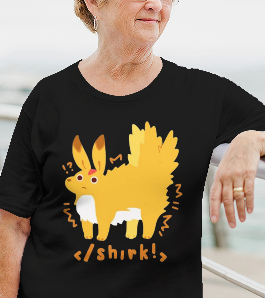 Fenrishion Pokemon Shirk Fluffy Jolteon Parody Quirky T-Shirt