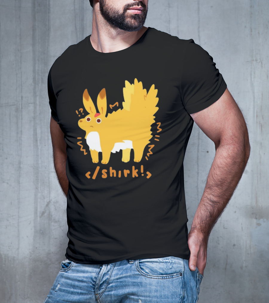 Fenrishion Pokemon Shirk Fluffy Jolteon Parody Quirky T-Shirt