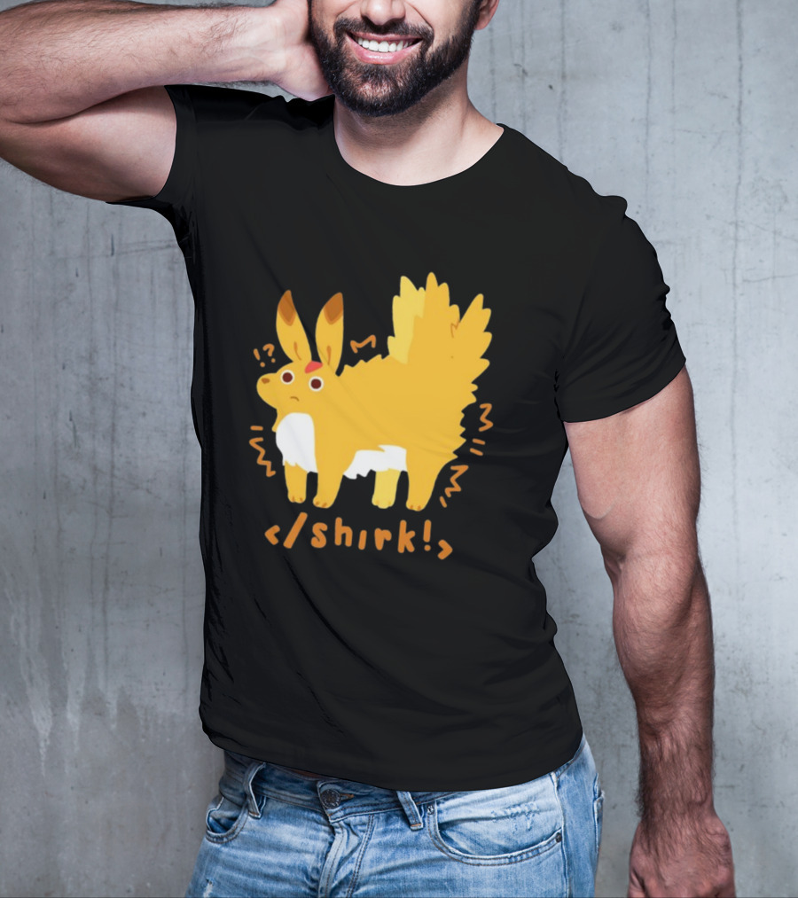 Fenrishion Pokemon Shirk Fluffy Jolteon Parody Quirky T-Shirt