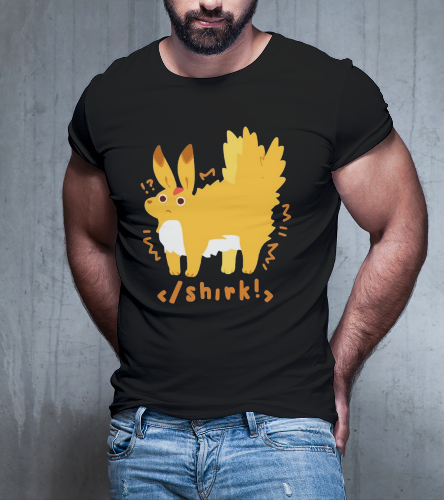 Fenrishion Pokemon Shirk Fluffy Jolteon Parody Quirky T-Shirt
