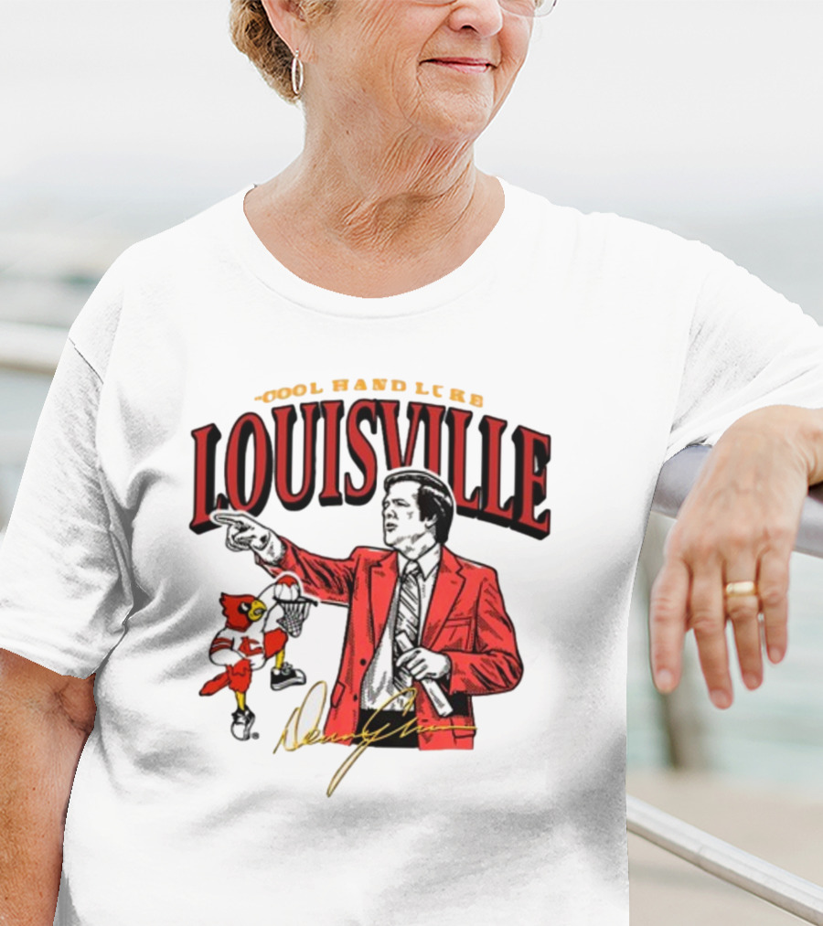 Louisville Cool Hand Luke Denny Crum 80s Throwback T-Shirt