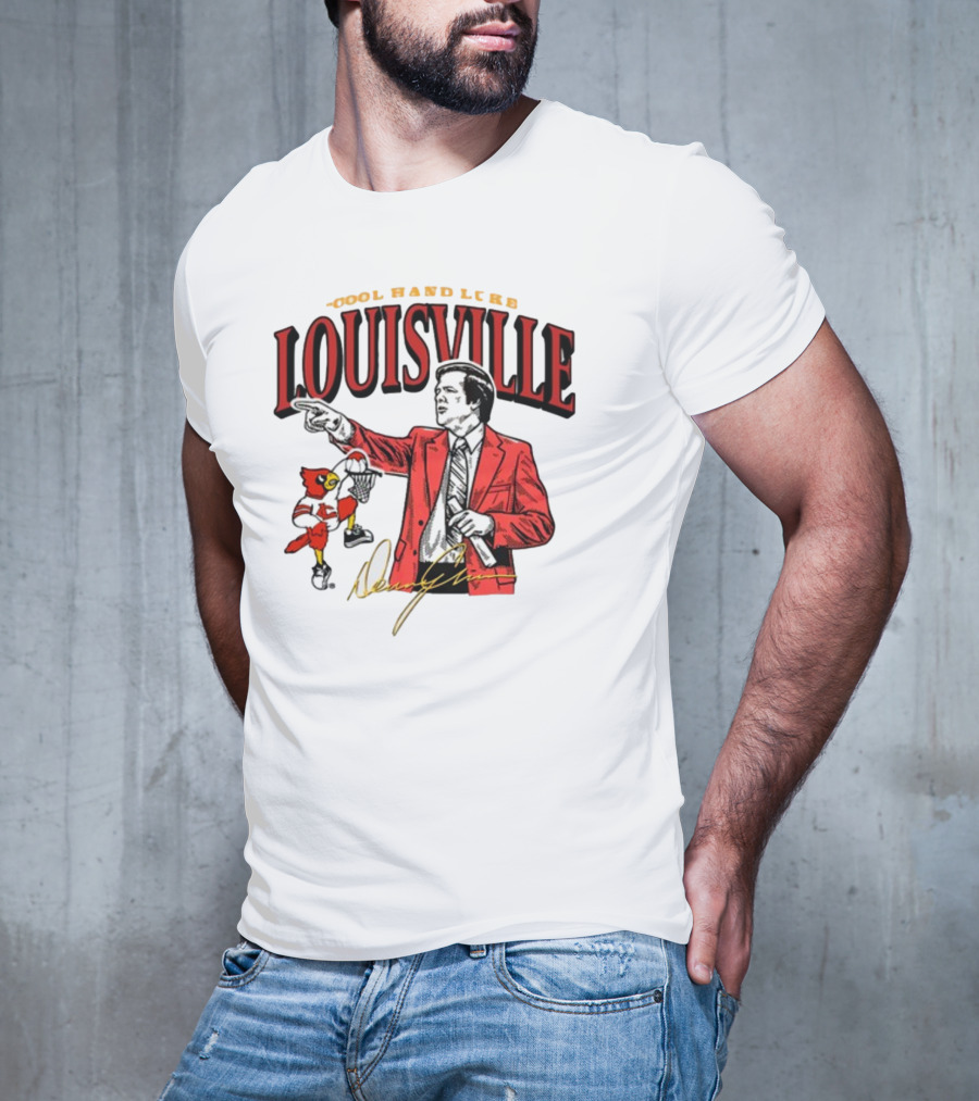 Louisville Cool Hand Luke Denny Crum 80s Throwback T-Shirt