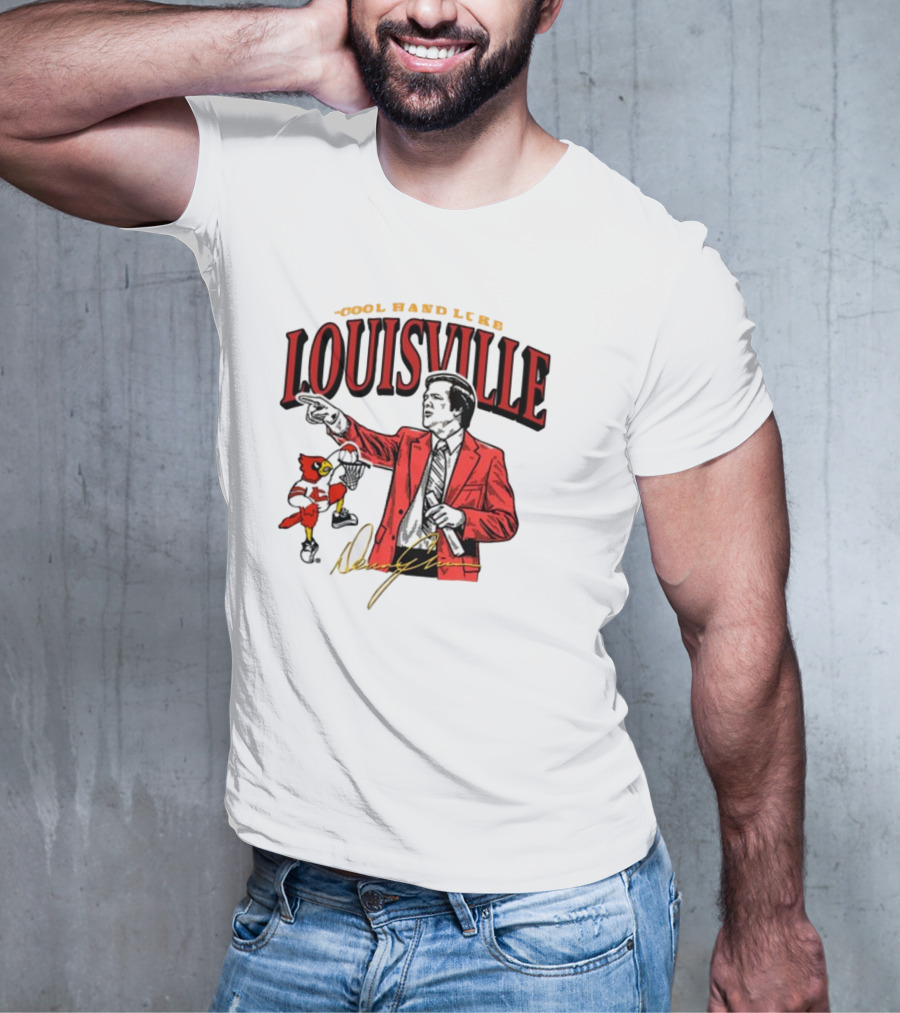 Louisville Cool Hand Luke Denny Crum 80s Throwback T-Shirt