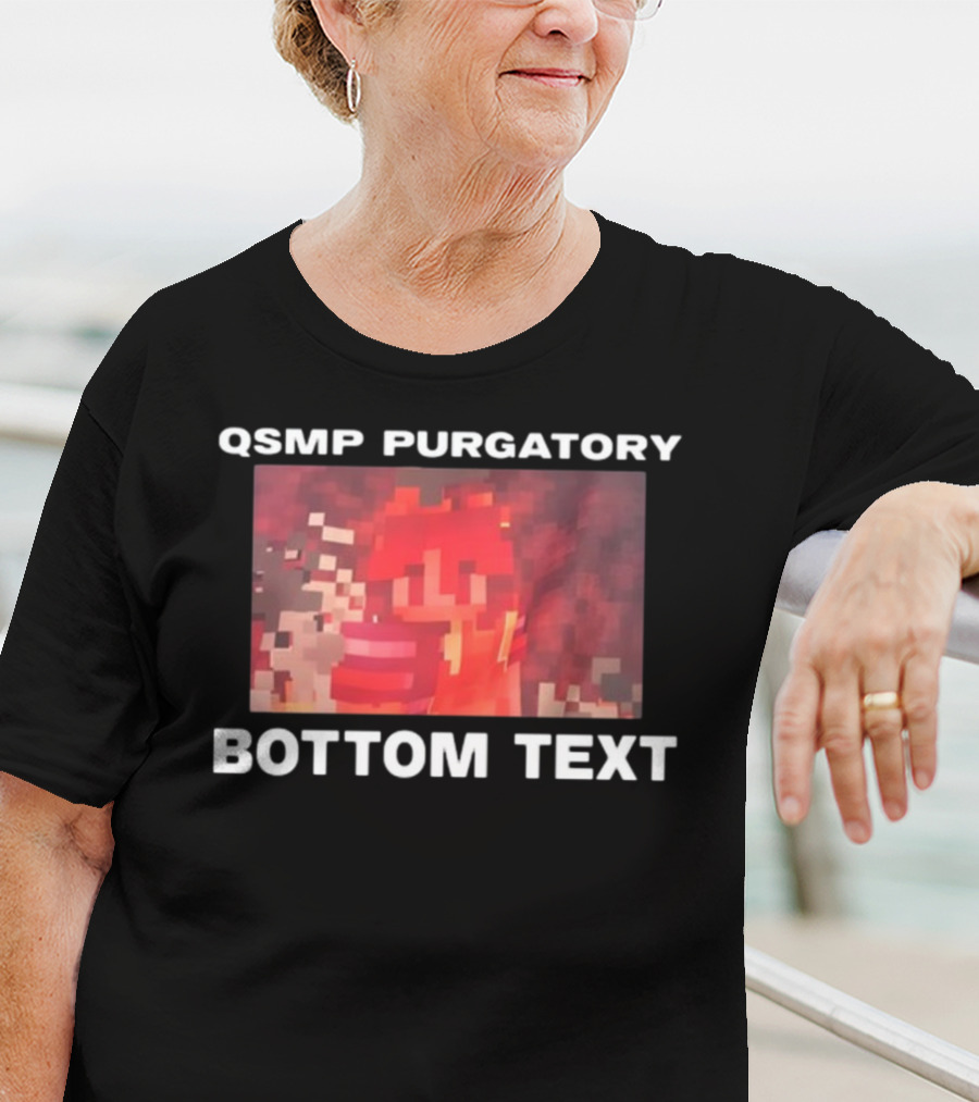 QSMP Purgatory Bottom Text Pixelated T-Shirt