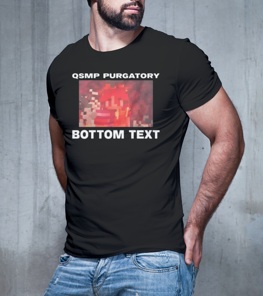 QSMP Purgatory Bottom Text Pixelated T-Shirt