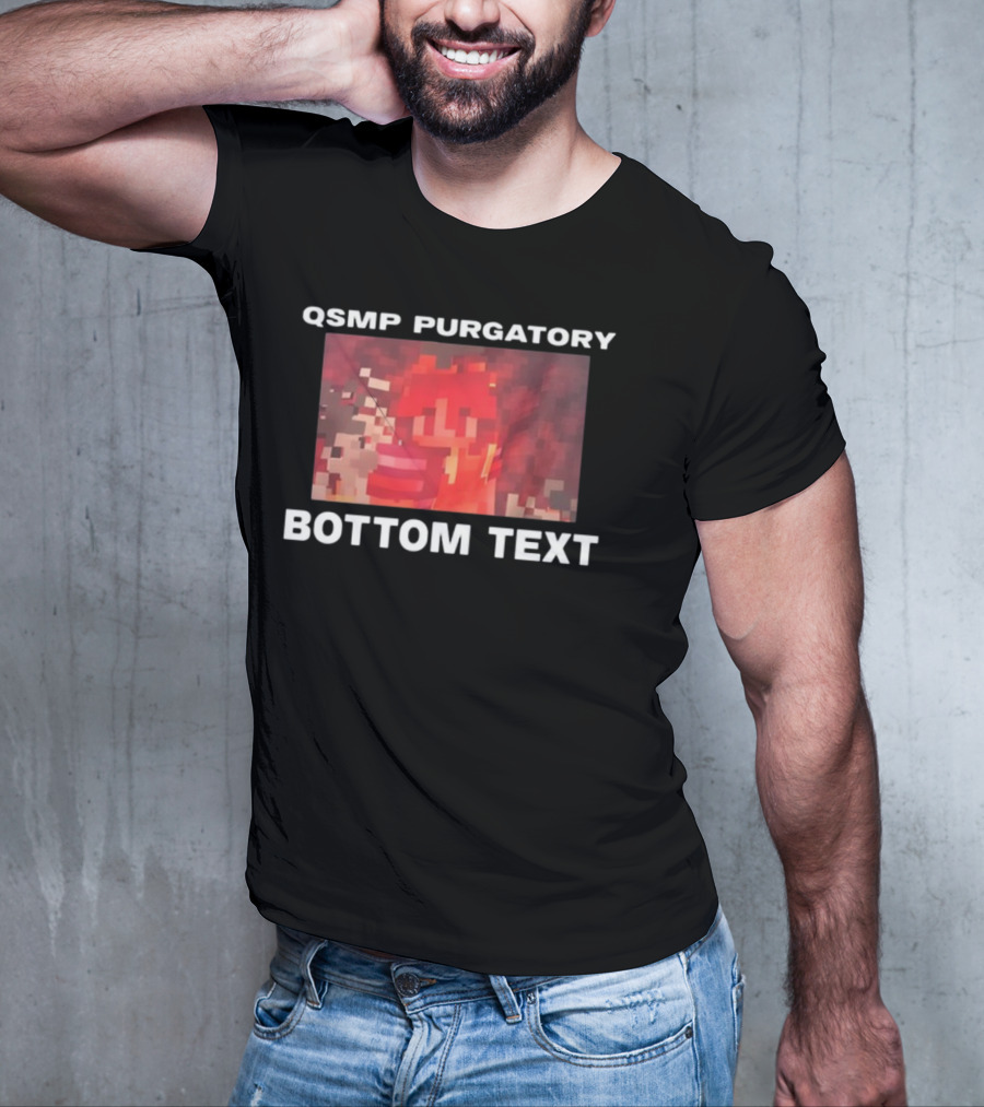QSMP Purgatory Bottom Text Pixelated T-Shirt