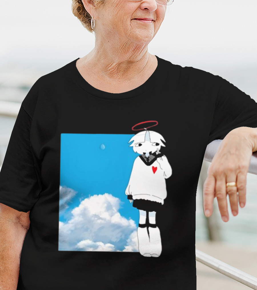 ChewChewer Loving Sky Cute Angel Halo Heart Clouds T-Shirt