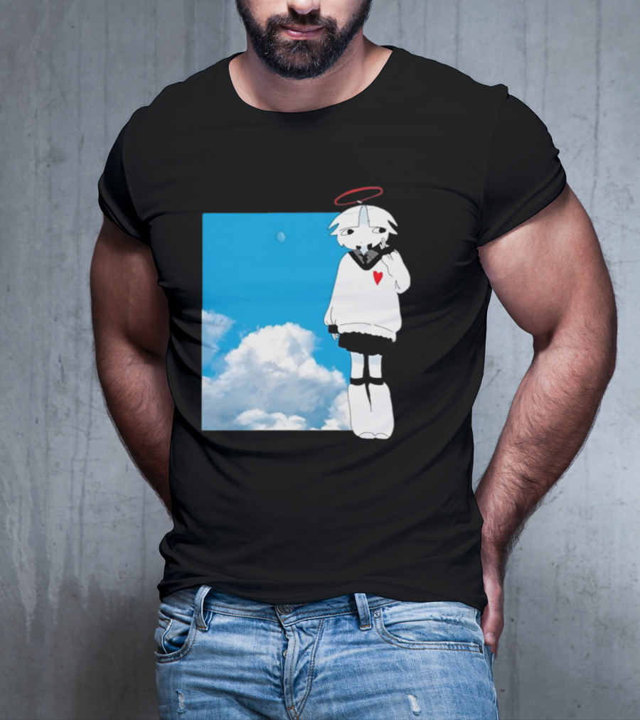 ChewChewer Loving Sky Cute Angel Halo Heart Clouds T-Shirt