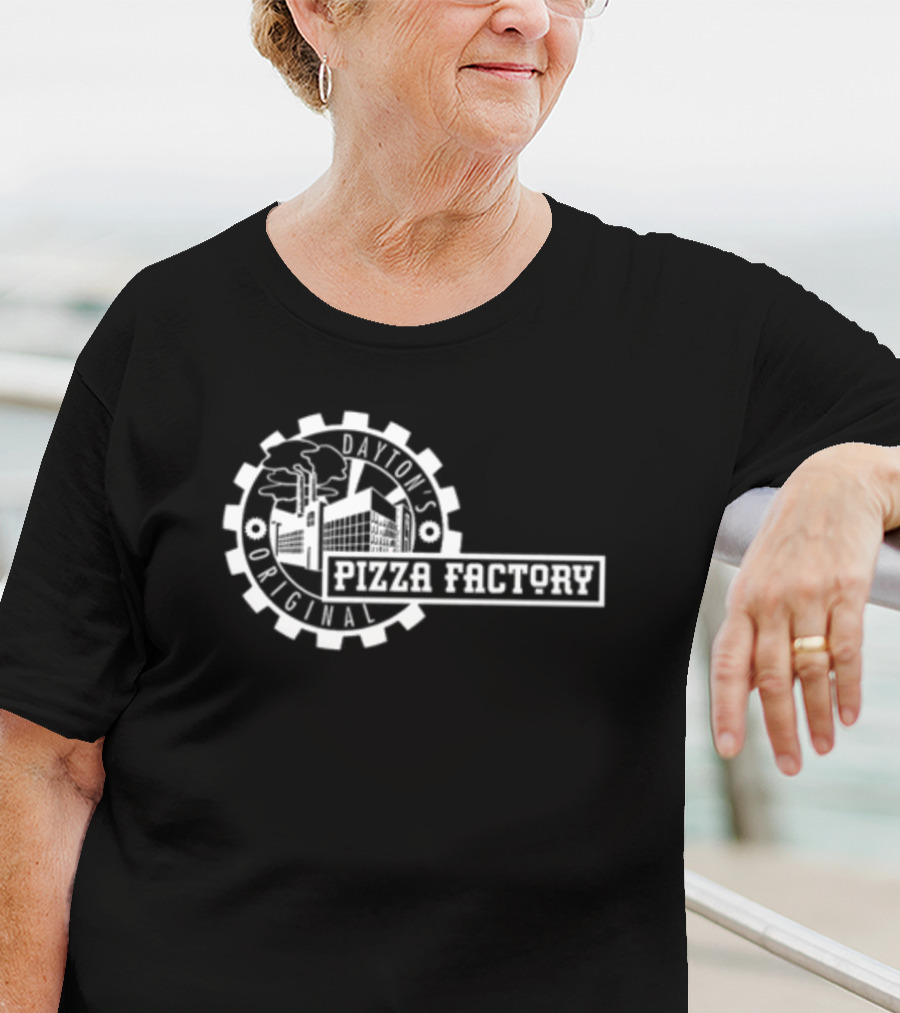 Dayton's Original Pizza Factory Industrial Icon Gear T-Shirt