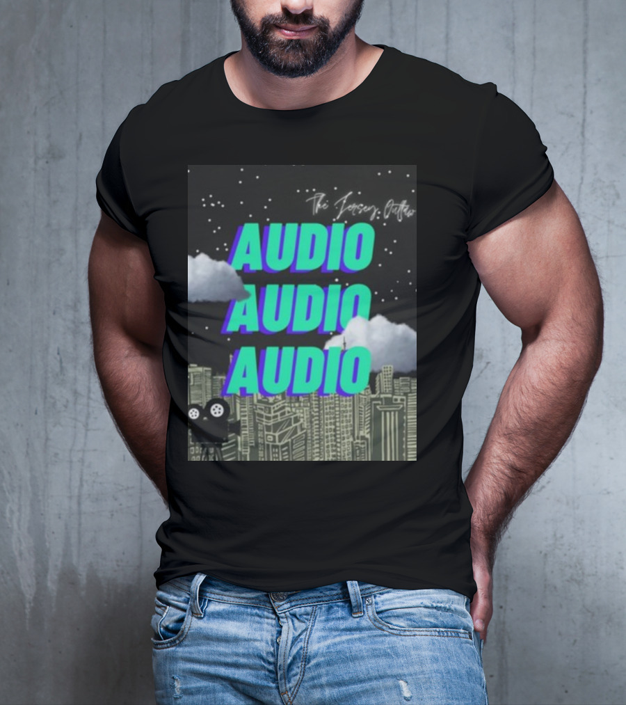 The Jersey Outlaw Audio Audio Audio Cityscape Night Scene T-Shirt