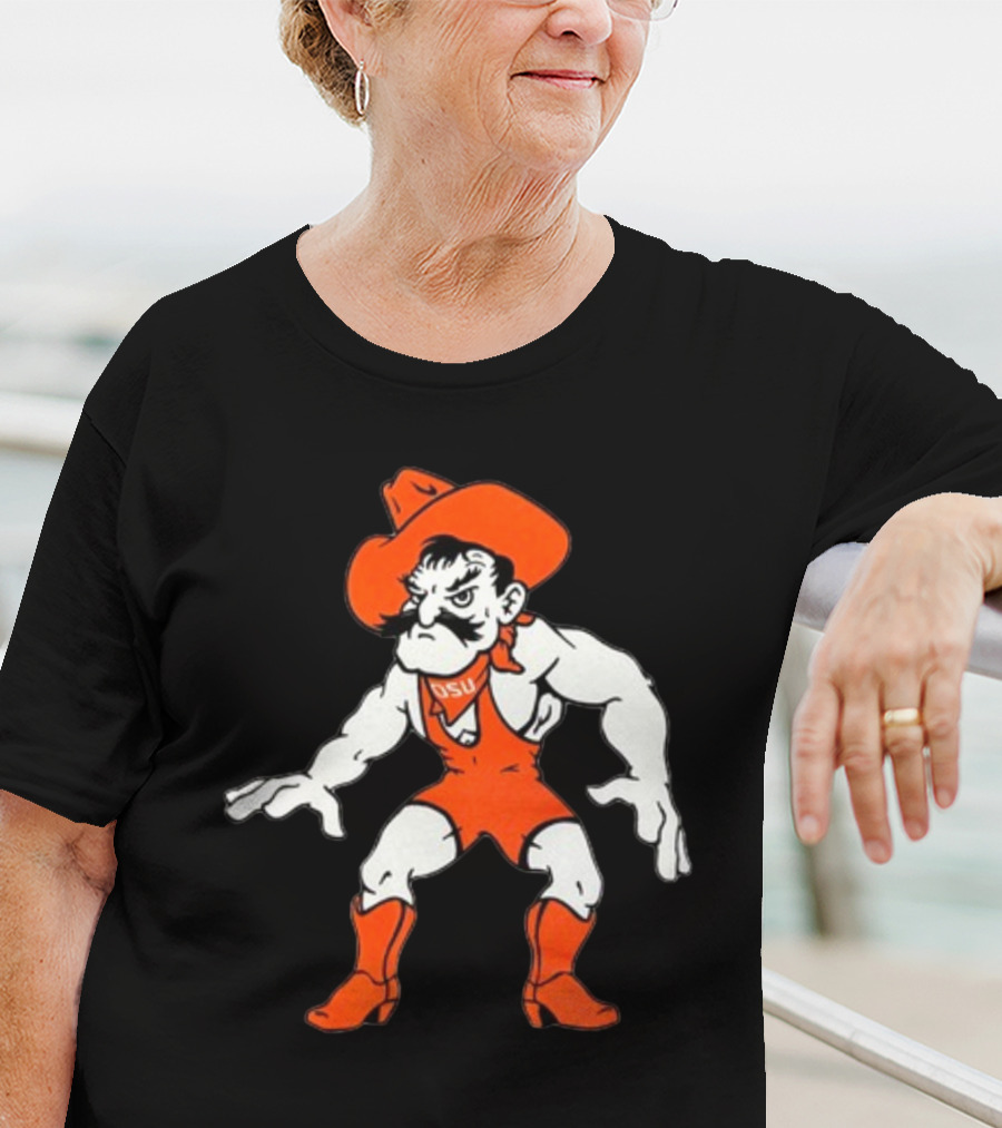 Pistol Pete OSU Wrestling Mascot Cowboy T-Shirt