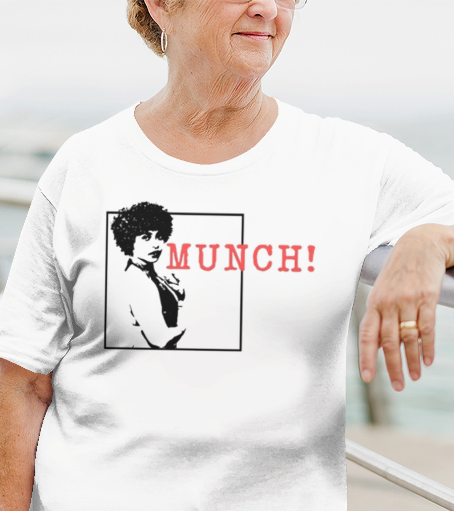 Ylikeapparel Munch Bold Red Text With Figure Image T-Shirt