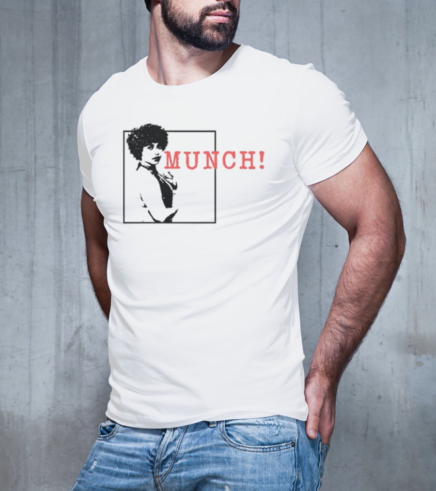 Ylikeapparel Munch Bold Red Text With Figure Image T-Shirt