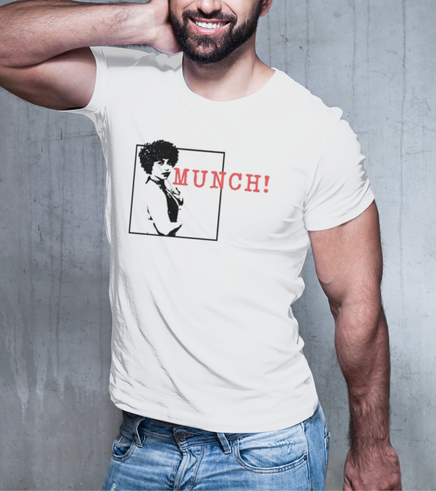 Ylikeapparel Munch Bold Red Text With Figure Image T-Shirt