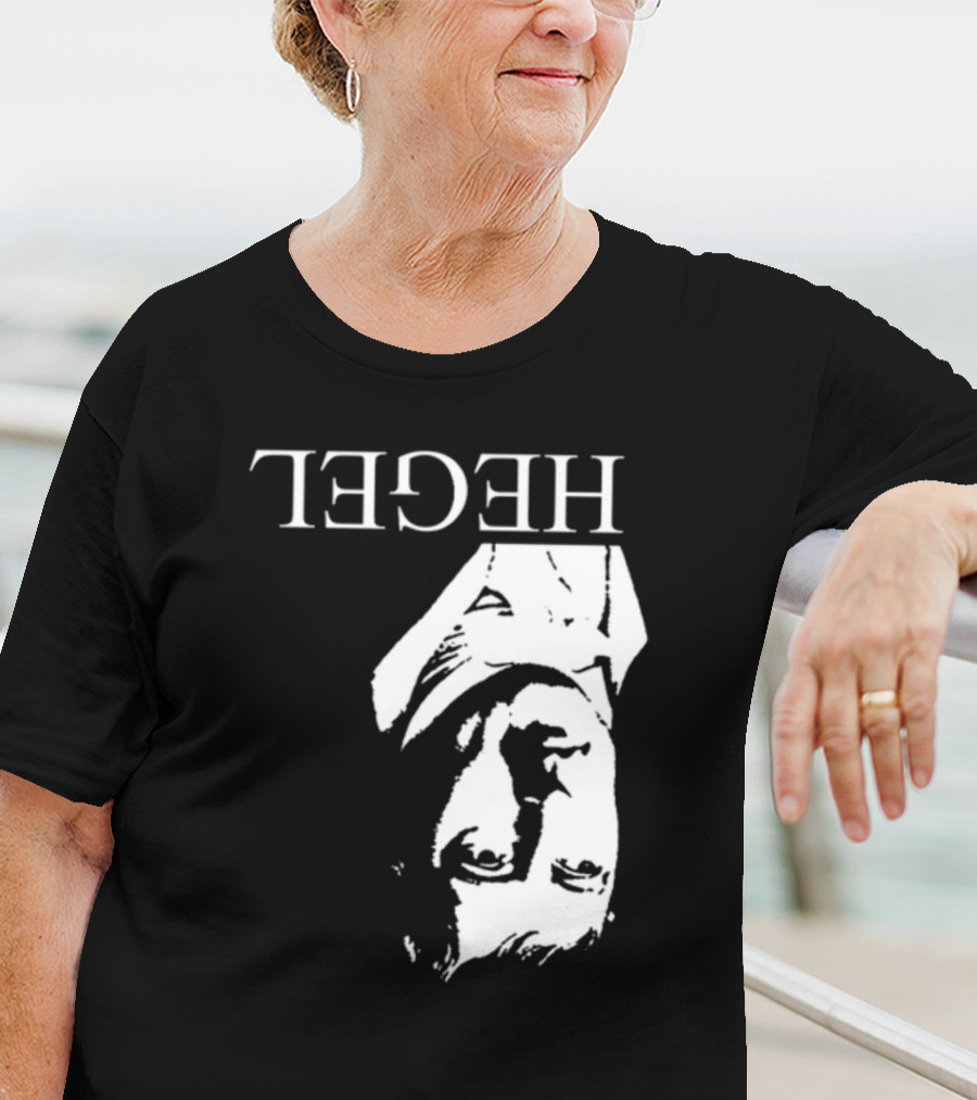 Marx Hegel Upside Down Text Image T-Shirt