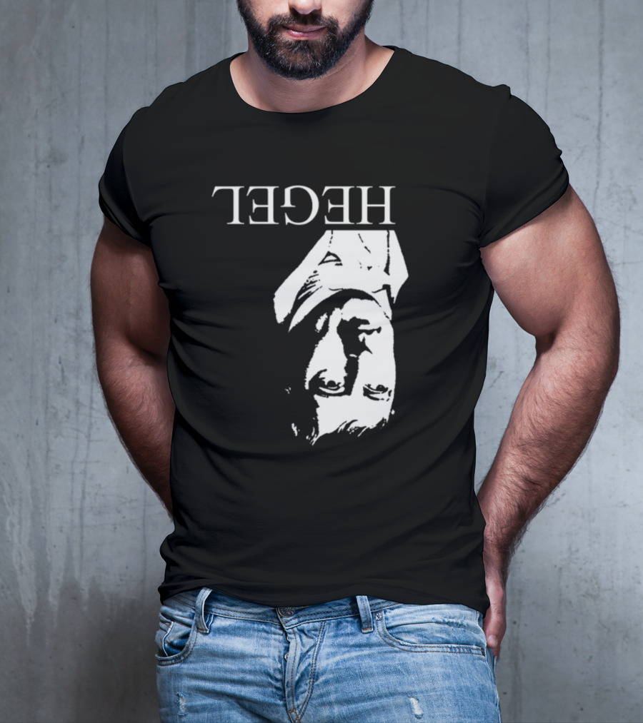 Marx Hegel Upside Down Text Image T-Shirt