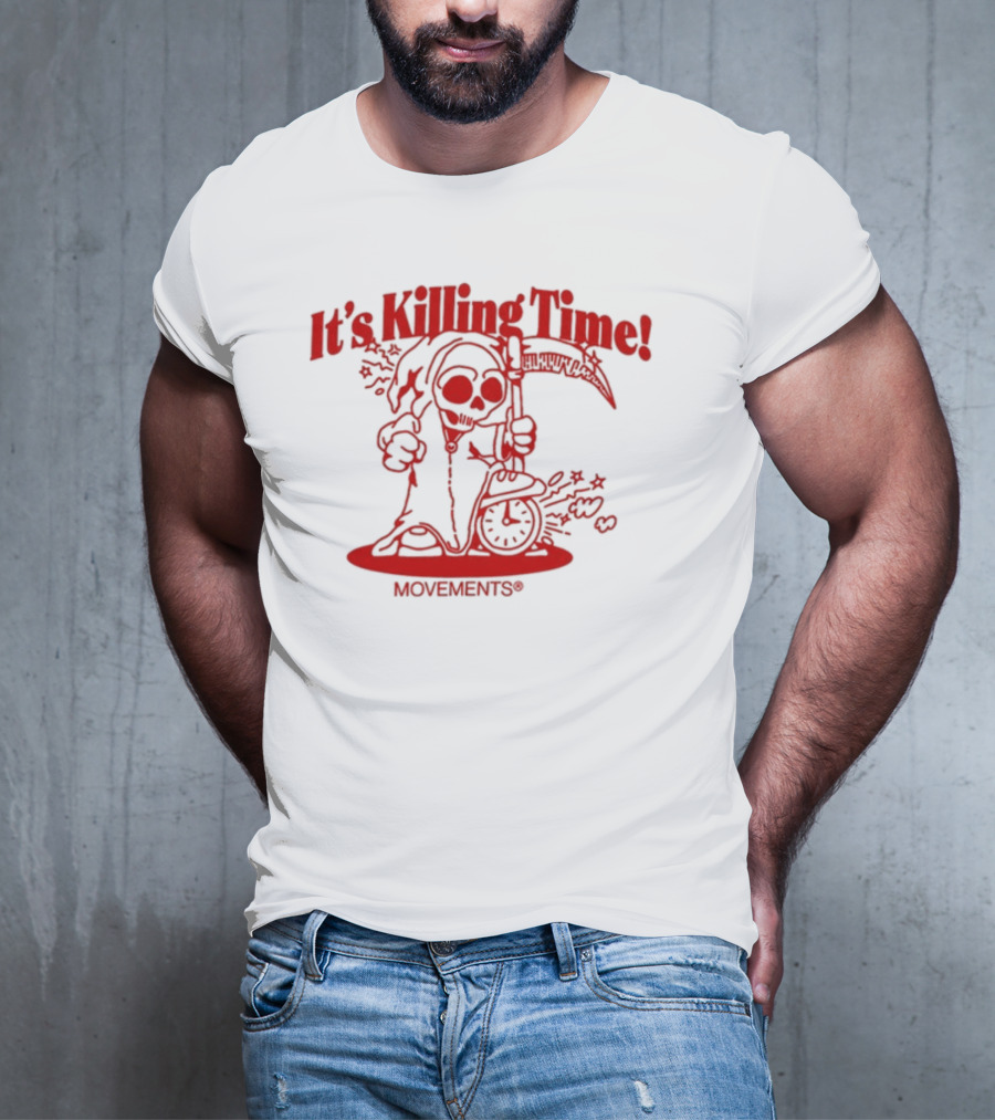 Movements It's Killing Time Grim Reaper Scythe Hourglass T-Shirt