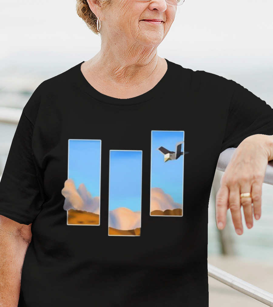 Rae Abroadwaybug Lovejoy Pebble Brain Ep Fanmade Sky And Clouds With Bird T-Shirt