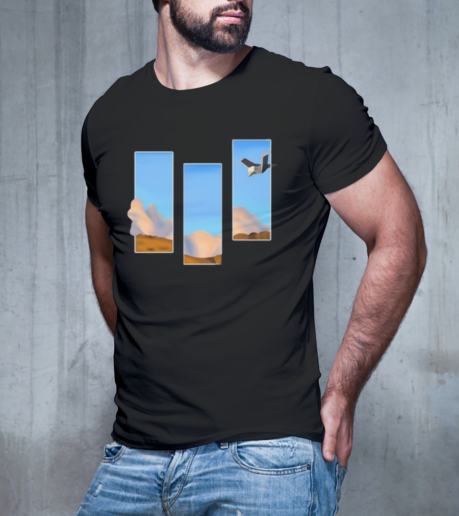 Rae Abroadwaybug Lovejoy Pebble Brain Ep Fanmade Sky And Clouds With Bird T-Shirt