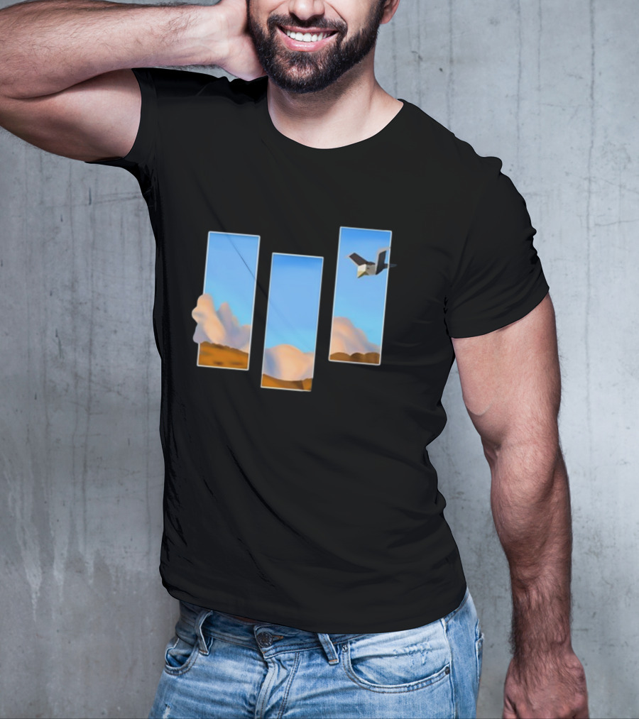 Rae Abroadwaybug Lovejoy Pebble Brain Ep Fanmade Sky And Clouds With Bird T-Shirt
