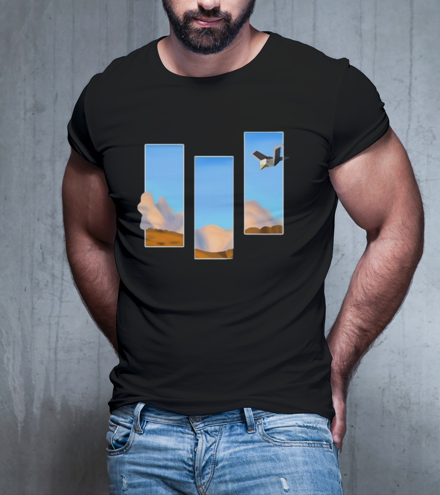 Rae Abroadwaybug Lovejoy Pebble Brain Ep Fanmade Sky And Clouds With Bird T-Shirt