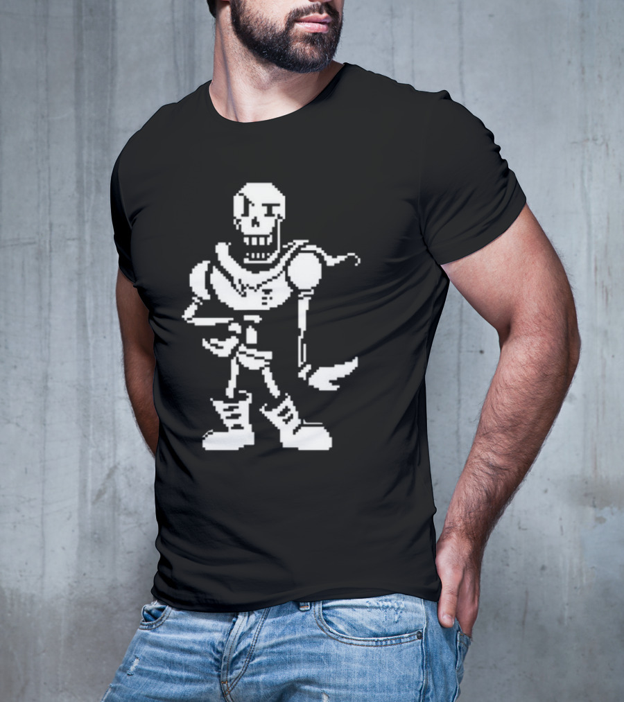Stillstanningdnp Papyrus Battle Sprite Undertale Character Pixel T-Shirt