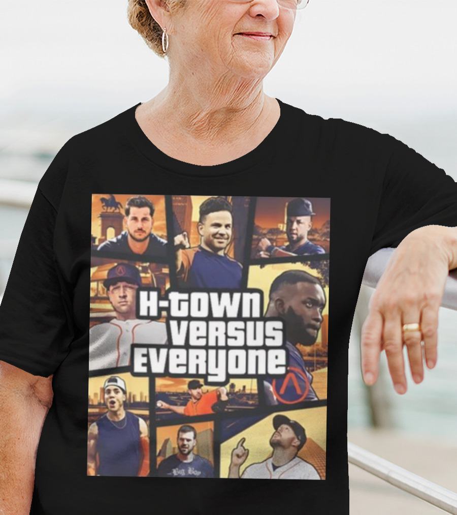 H-Town Versus Everyone Houston Sports Icons Collage T-Shirt