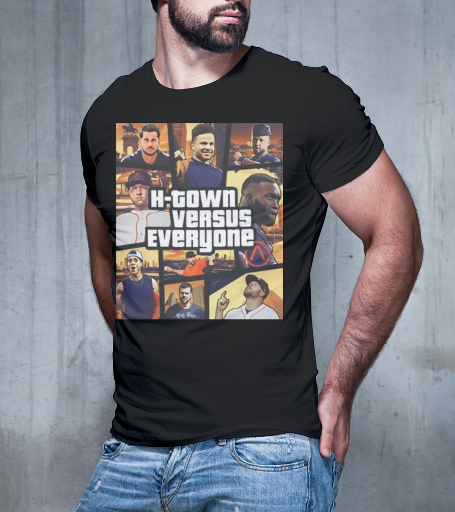H-Town Versus Everyone Houston Sports Icons Collage T-Shirt