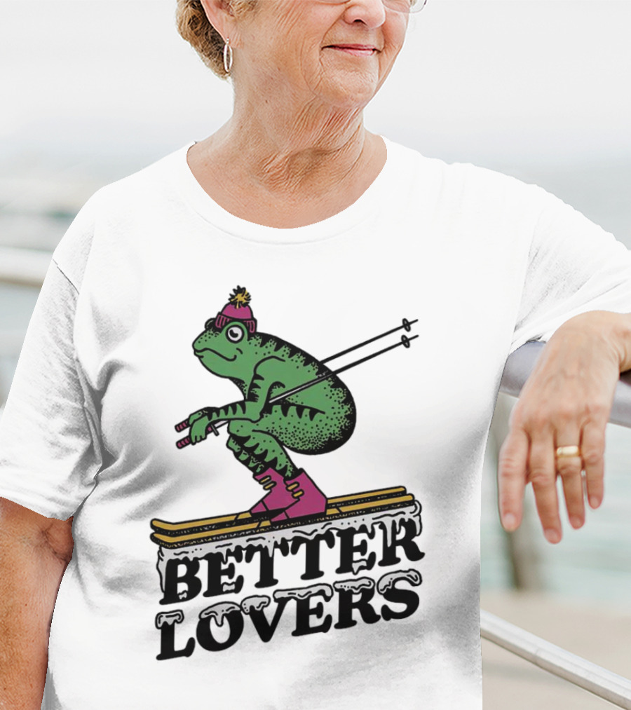 Better Lovers Ski Frog Pom Pom Hat Slalom T-Shirt