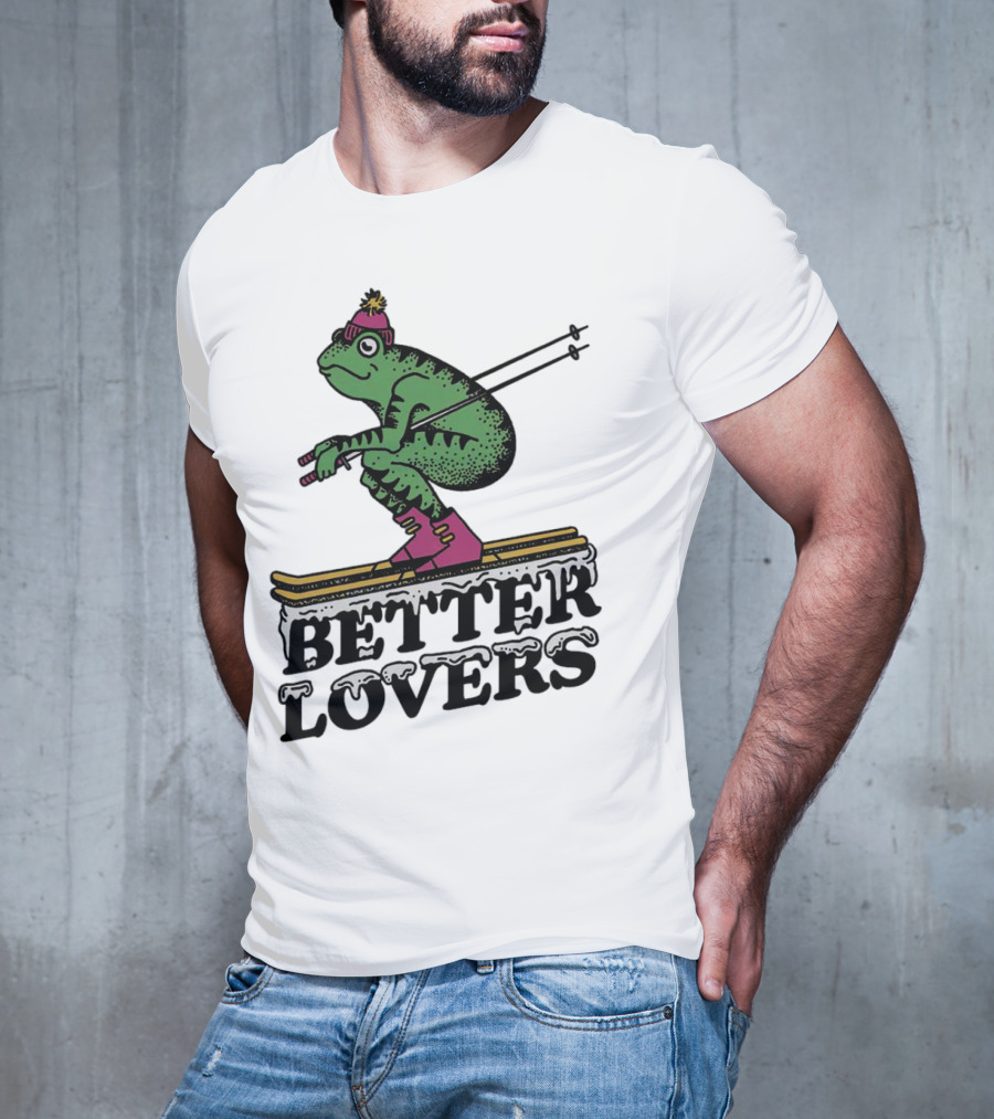 Better Lovers Ski Frog Pom Pom Hat Slalom T-Shirt
